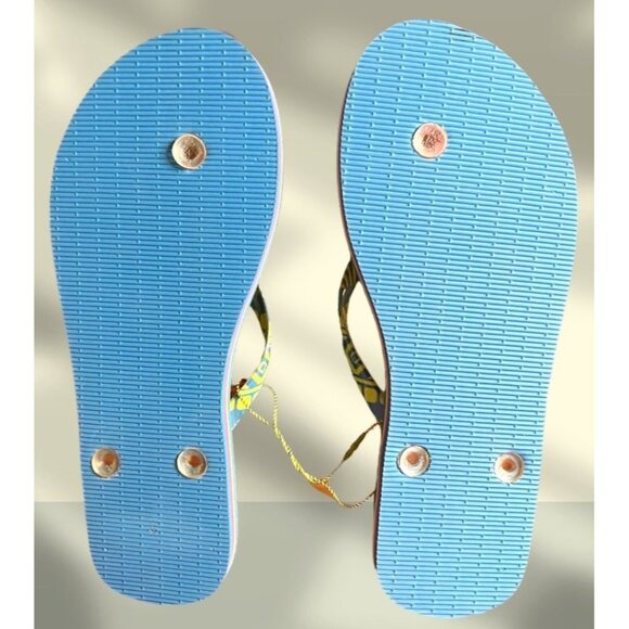 Vera Bradley Flip Flop Serape Paradise Women Size 7-8 Bright Striped Sandals - Picture 4 of 4